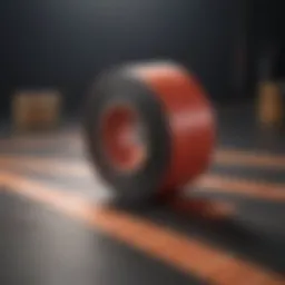 Various types of ankle tape rolls displayed
