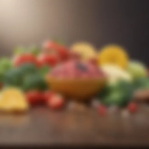 A vibrant display of alkaline foods