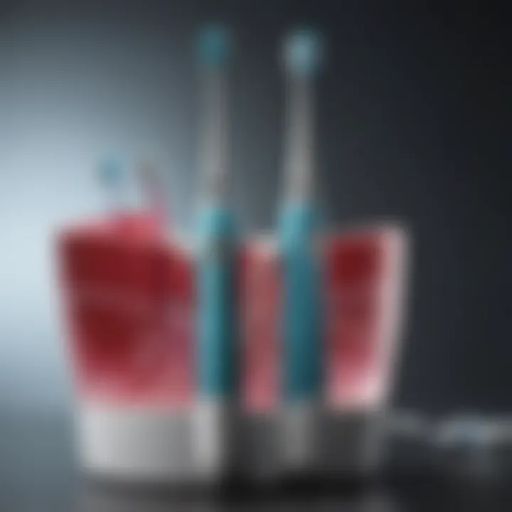 Illustration of the design features of an automatic toothbrush