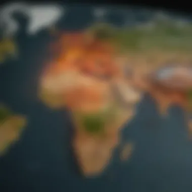 Epidemiological map showing regions affected by bacterial meningitis