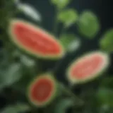 Bitter melon plant with vibrant green leaves and fruit