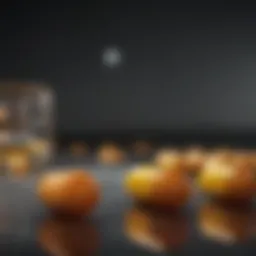 Boric acid capsules displayed with a scientific background
