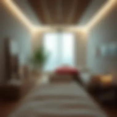 Calming environment for massage therapy