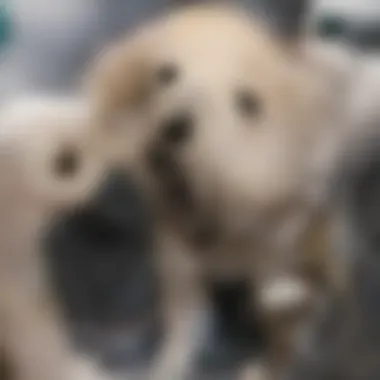 Golden Retriever During a Check-up