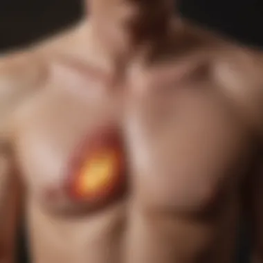 Symptoms of Gas-Related Chest Pain An infographic showing common symptoms associated with gas-related chest pain