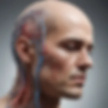 Neurological Pathways of Cluster Headaches Illustration depicting the neurological pathways involved in cluster headaches.