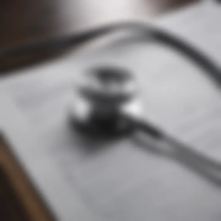CDC guidelines document with a stethoscope