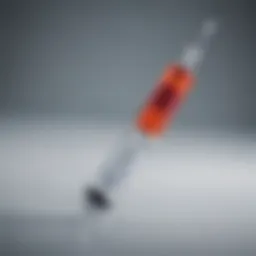 Vial of the Sinopharm vaccine with a syringe