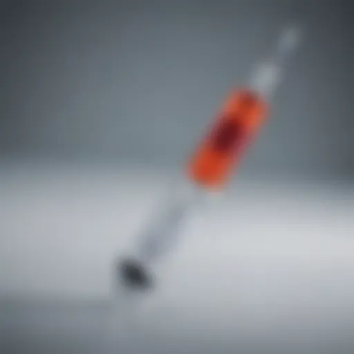 Vial of the Sinopharm vaccine with a syringe