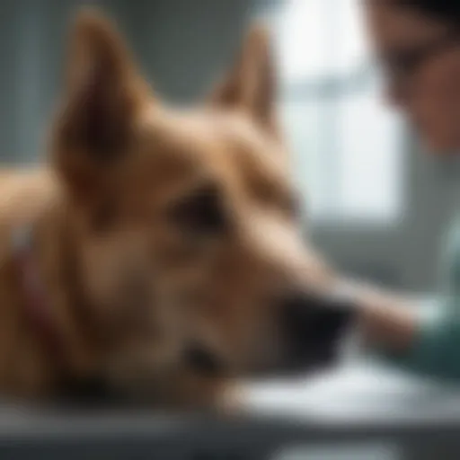 Veterinary examination of a canine patient