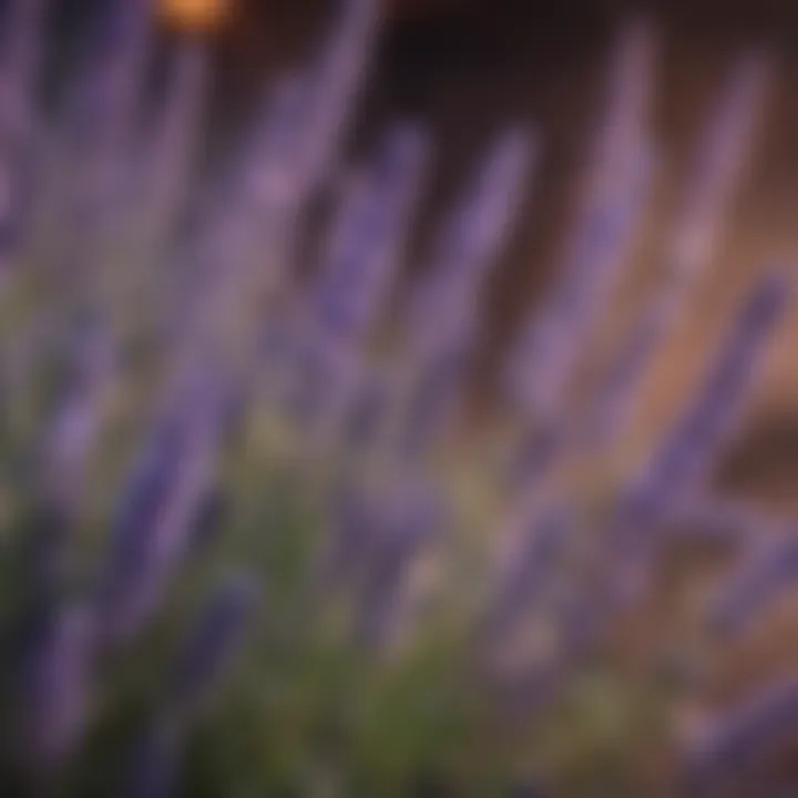 Close-up of lavender flowers highlighting their delicate petals and rich color.