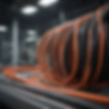Manufacturing Process of Elastic Rubber Tubing Diagram illustrating the manufacturing process of elastic rubber tubing