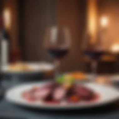 Dining with Red Wine: A Balanced Approach Healthy meal with red wine pairing