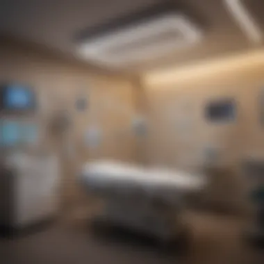 Postoperative Recovery Environment for Endometriosis Patients Patient recovery room setup post-surgery