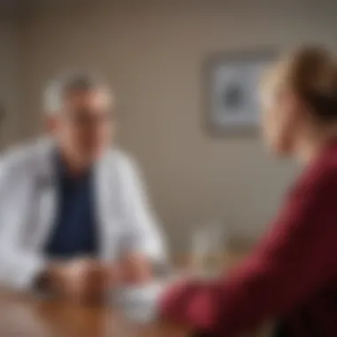 A healthcare professional discussing treatment options with a patient.