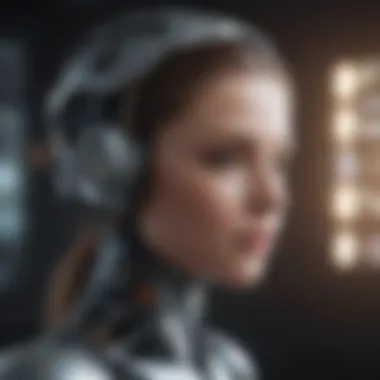 AI Integration in User Interfaces A futuristic illustration depicting integration of artificial intelligence in UI.