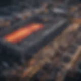 Aerial view of a vibrant fabric manufacturing facility in Brazil