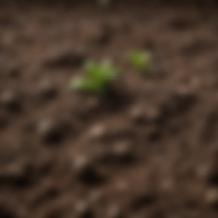 A close-up of enriched soil showcasing diverse organic matter.