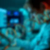 Illustration depicting the financial analysis of genetic testing