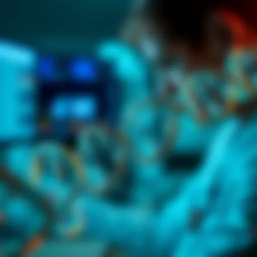 Illustration depicting the financial analysis of genetic testing