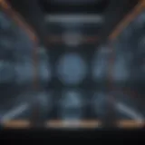A virtual environment showcasing a cyber simulation interface.