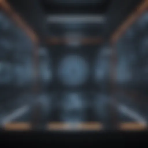 A virtual environment showcasing a cyber simulation interface.