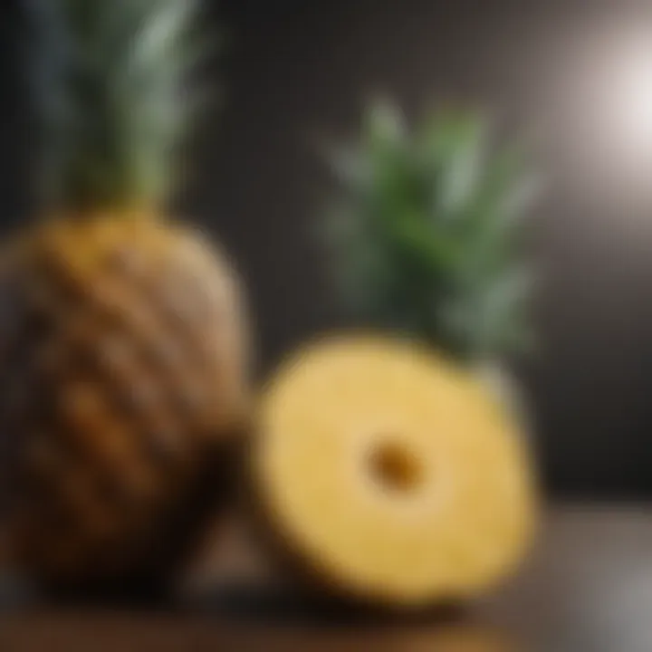 Pineapple in a balanced diet context with other fruits