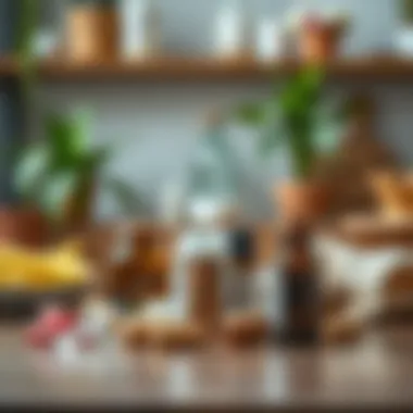 Natural Remedies for Shoulder Pain Management Natural alternatives for managing shoulder pain displayed on a table