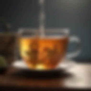 A calming tea infusion in a delicate cup