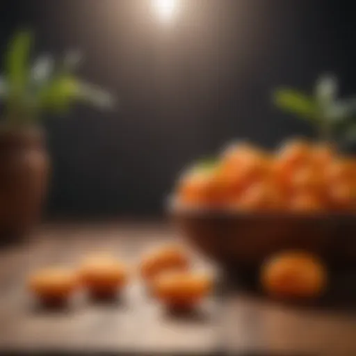 Fresh kumquats on a wooden surface