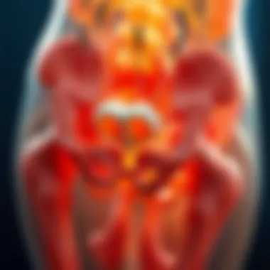 Anatomical representation of the pelvic region