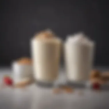 Soy Yogurt vs. Dairy Yogurt A visual comparison of soy yogurt and traditional dairy yogurt.