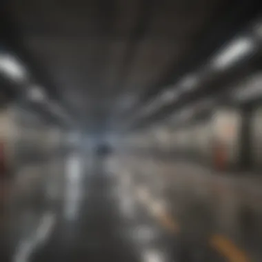 Architectural blueprint showcasing an underground parking solution