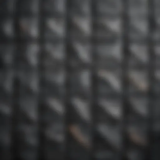 Close-up view of basalt tile texture showcasing its unique patterns and colors