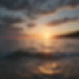 Panoramic view of Lake Michigan's sparkling waters at sunset