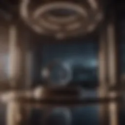 Stage setup for a live performance