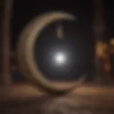 An intricate crescent moon symbolizing the beginning of Ramadan