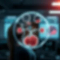 Visual representation of hormonal changes during menopause