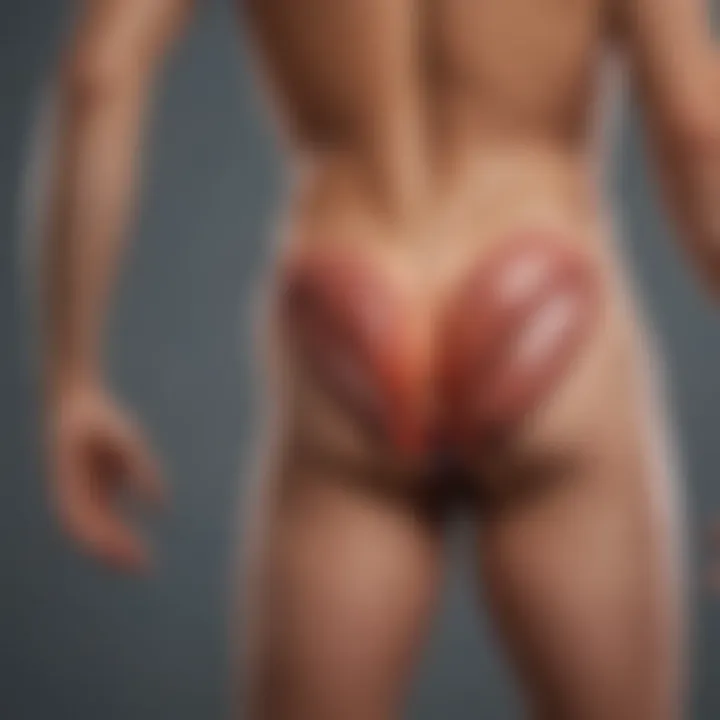 Illustration depicting lifestyle factors contributing to sciatica