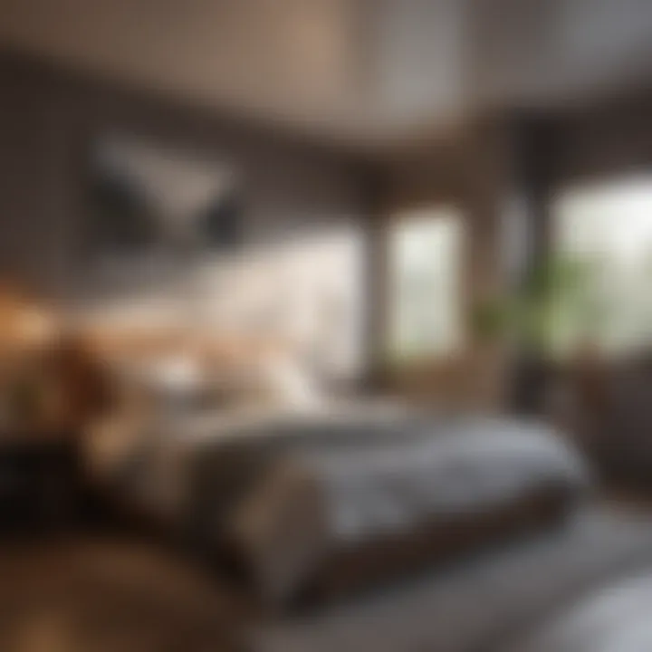An artistic depiction of a cozy bedroom environment, promoting relaxation and sleep.