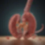 Anatomical illustration of the kidney