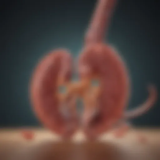 Anatomical illustration of the kidney