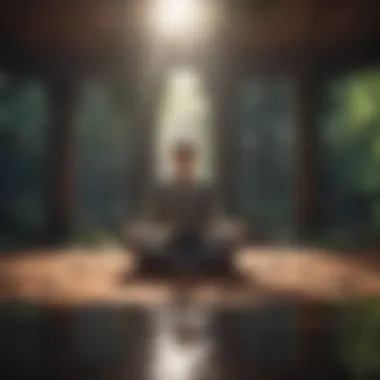 Grounding Through Meditation A peaceful meditation space encouraging grounding and focus.