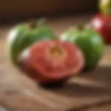 Vibrant Garcinia Cambogia fruit displayed on a wooden surface