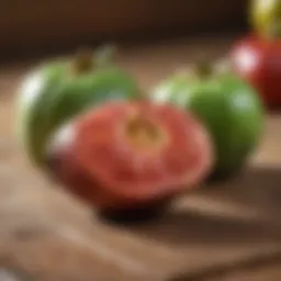 Vibrant Garcinia Cambogia fruit displayed on a wooden surface