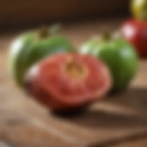 Vibrant Garcinia Cambogia fruit displayed on a wooden surface