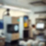 Advanced gluten testing equipment in a laboratory setting