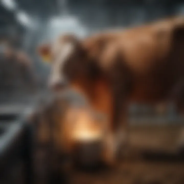 Diagram illustrating methane production in ruminant digestion