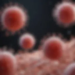 Immune cells interacting during the fertilization process