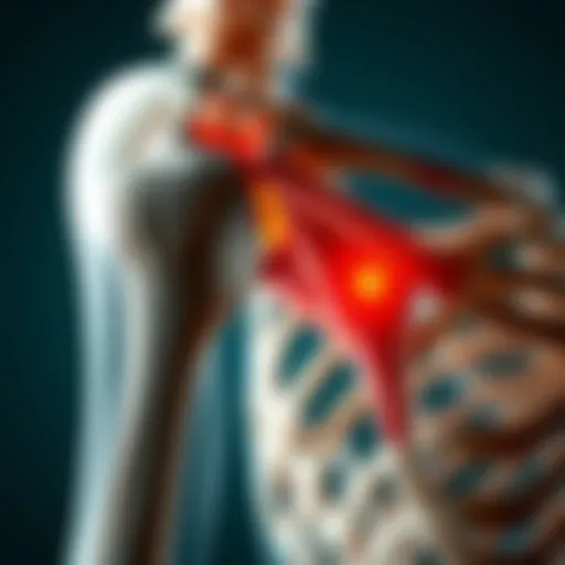 Anatomy of the shoulder joint showing bones and muscles